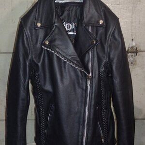 Motorcycle Leather Jacket - True Element brand